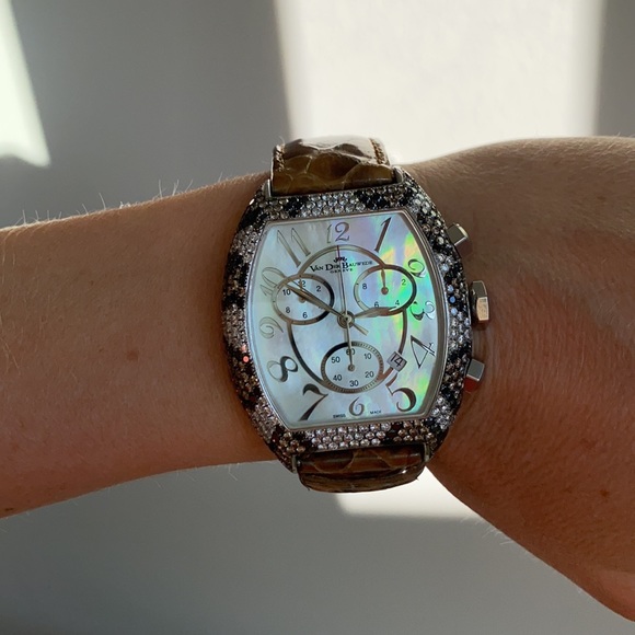 Van Der Bauwede Snake Magnum With Diamonds & Mother of Pearl Dial Unisex Watch - Picture 13 of 15